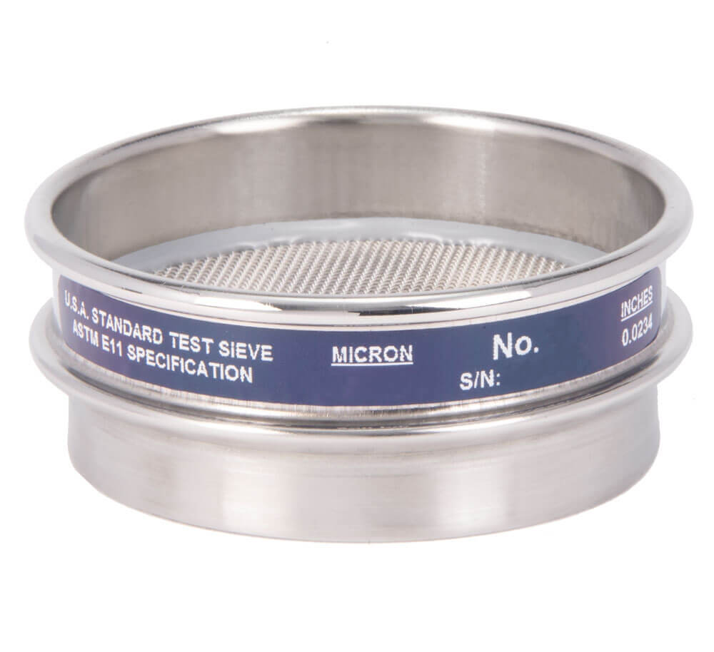 #4 (4.75 mm) Stainless Steel/Stainless Steel 12 ASTM E11 Test Sieve HALF  Height